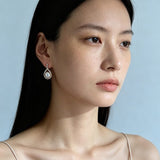 3 Styles Cubic Zirconia Baroque Pearl Drop Earrings - floysun