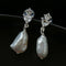 3 Styles Cubic Zirconia Baroque Pearl Drop Earrings - floysun