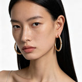 3 Styles Large Open C Hoop Multicolor natural stone and pearl beaded Earrings - floysun