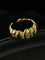 3D Sculpted Seashell Texture Open Statement Ring - floysun