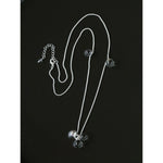 Clear Bubble Glass Cluster Long Necklace - front product view | Floysun
