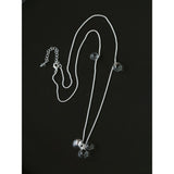 Clear Bubble Glass Cluster Long Necklace - front product view | Floysun