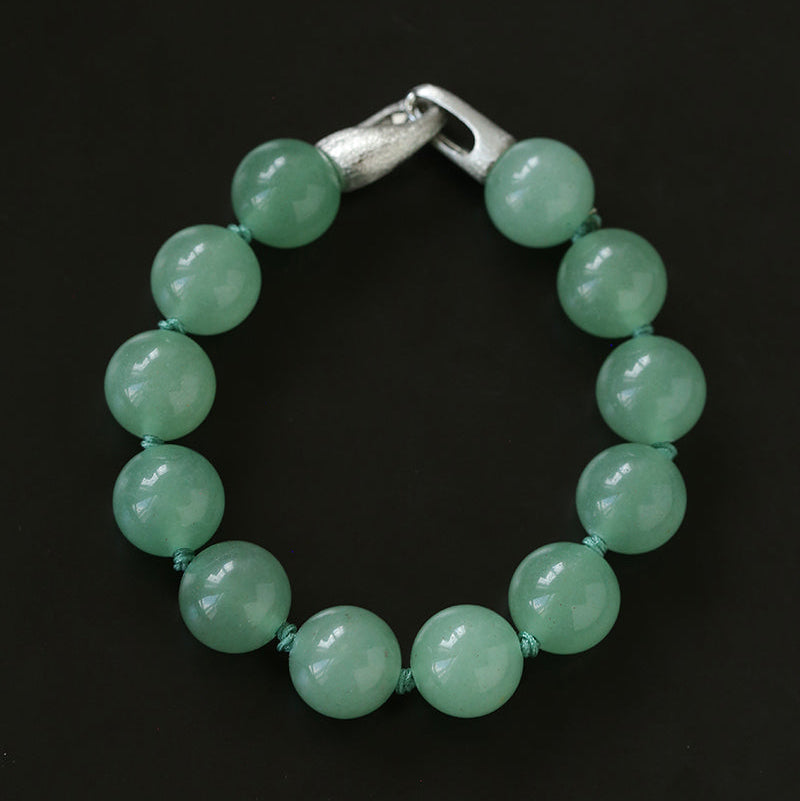 Natural Green Aventurine Beaded Bracelet - front product view | Floysun