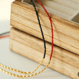Mini Asymmetrical Black Spinel Beaded Necklace