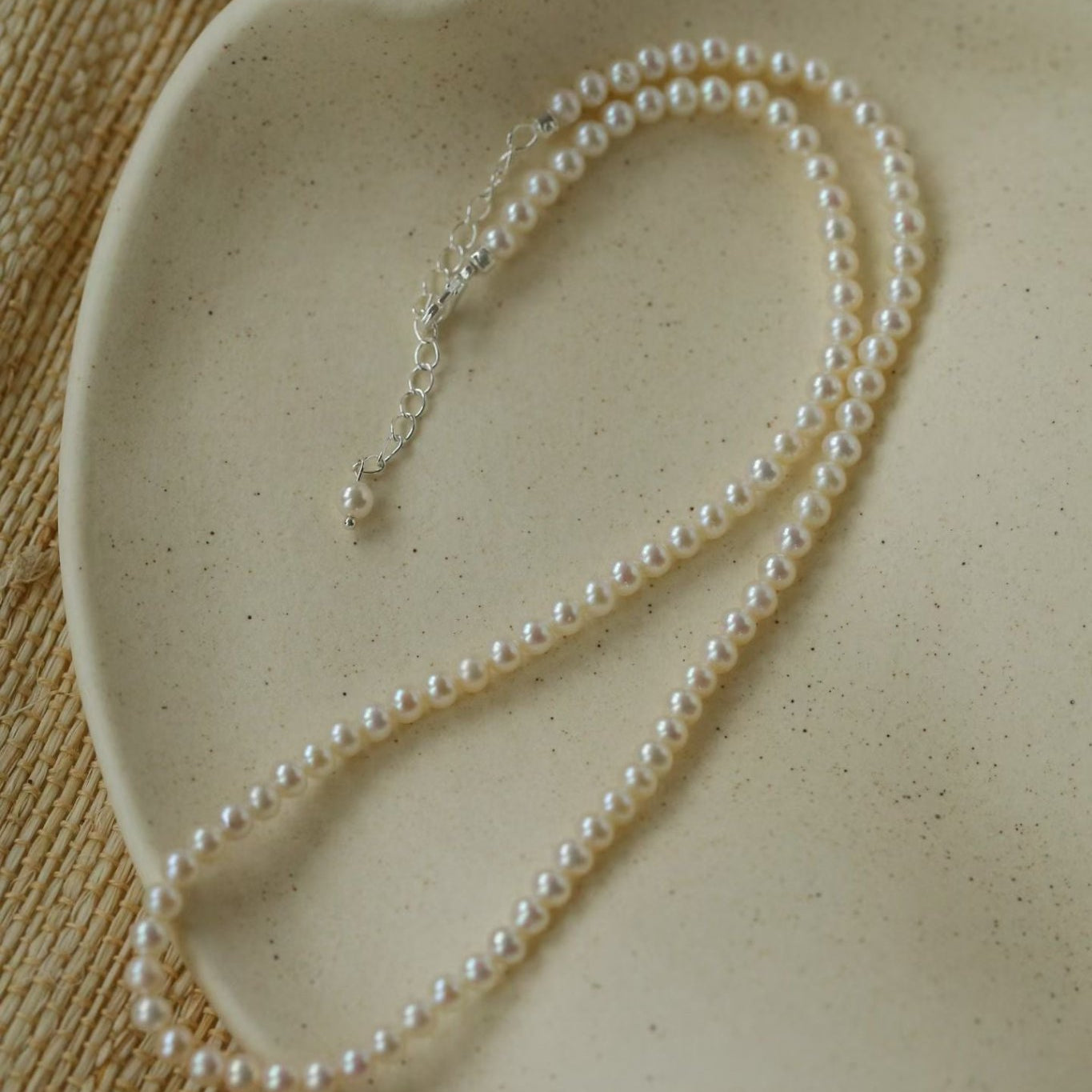 4mm Natural Freshwater Pearl Choker Necklace - floysun