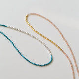 Mini Beaded Asymmetrical Champagne Color Bead Bracelet
