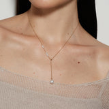 Y-chain Pearl Pendant Necklace