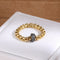 5A CZ Pavé Barrel Link Band Ring - floysun