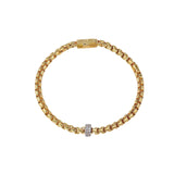 5A CZ Pavé Barrel Link Bracelet - floysun