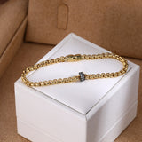 5A CZ Pavé Barrel Link Bracelet - floysun