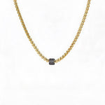 5A CZ Pavé Barrel Link Necklace - floysun