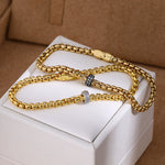 Cubic Zirconia Pavé Barrel Link Bracelet - styled view | Floysun