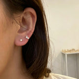 Minimal Bubble Cubic Zirconia Stud Earrings