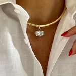 8ct Oversized Oval Solitaire Pendant - floysun