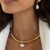 8ct Oversized Oval Solitaire Pendant - floysun