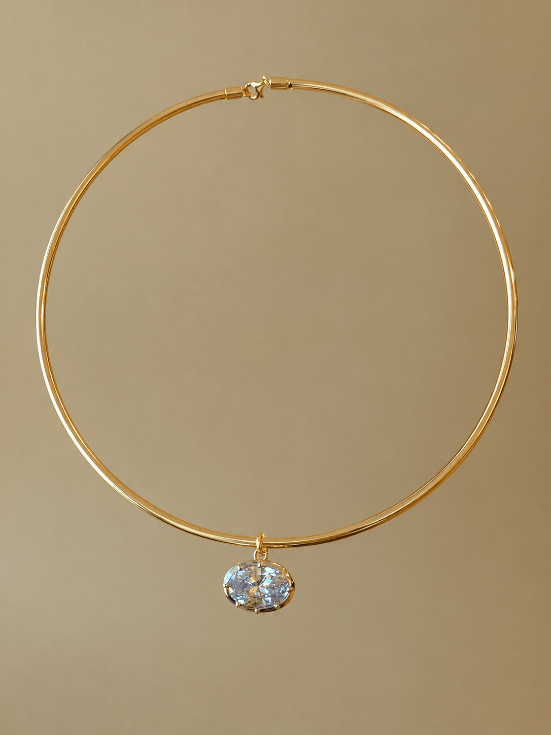 8ct Oversized Oval Solitaire Pendant - floysun