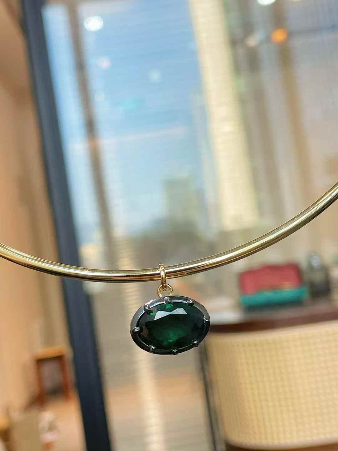 8ct Oversized Oval Solitaire Pendant - floysun