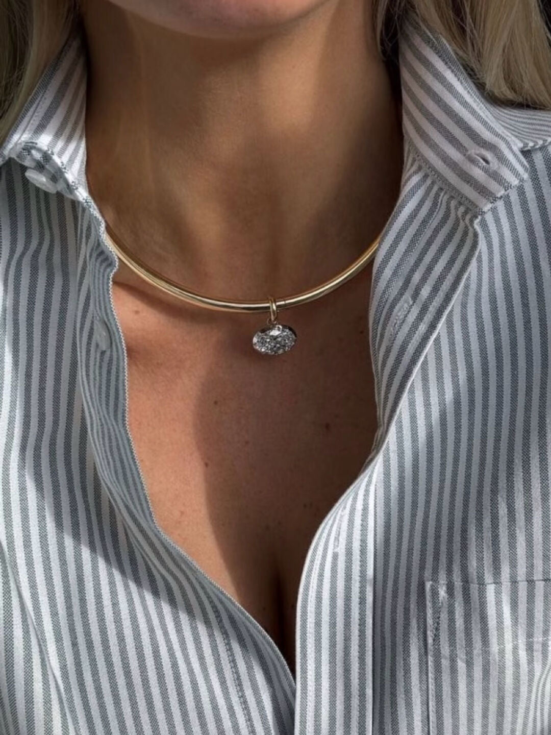 8ct Oversized Oval Solitaire Pendant - floysun
