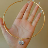 8ct Oversized Oval Solitaire Pendant - floysun