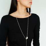 925 Silver Baroque Y Long Necklace - floysun