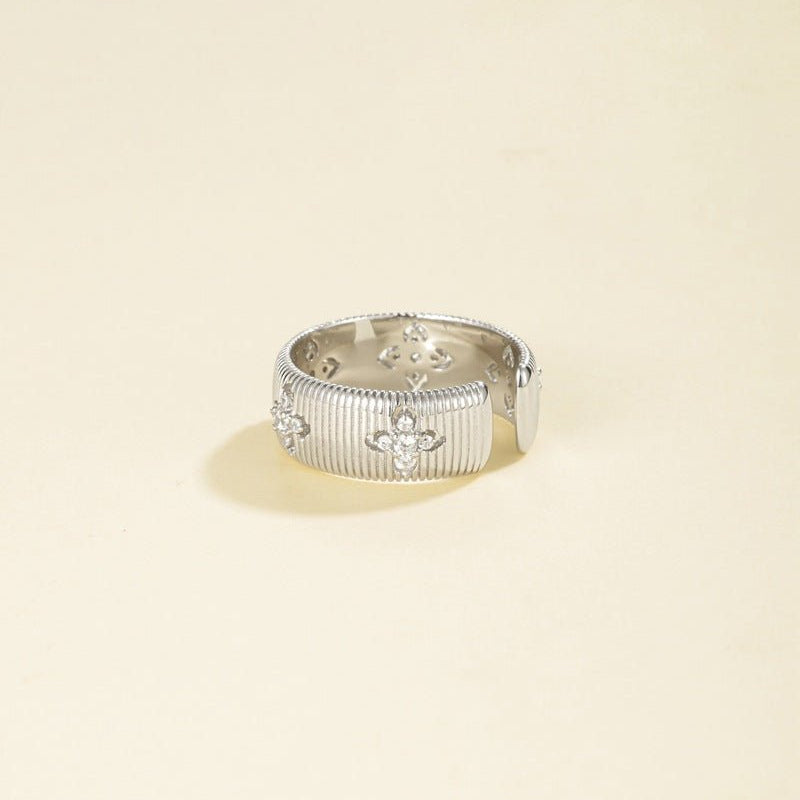 925 Silver Clover Ring - floysun