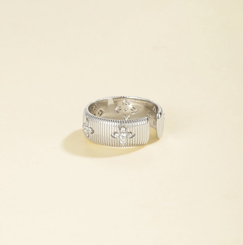 925 Silver Clover Ring - floysun