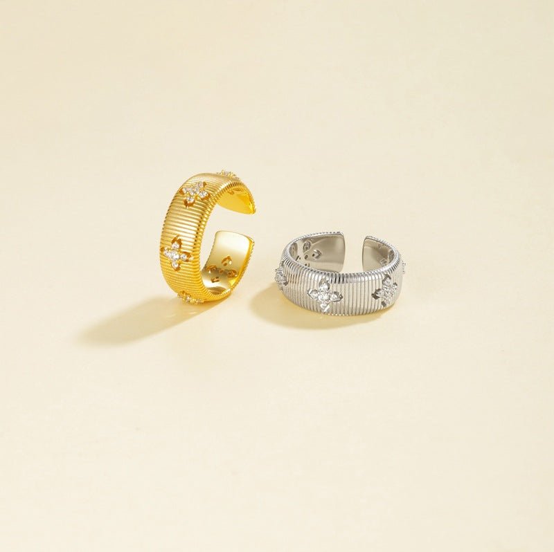 925 Silver Clover Ring - floysun