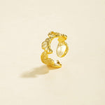 925 Silver Croissant Ring - floysun