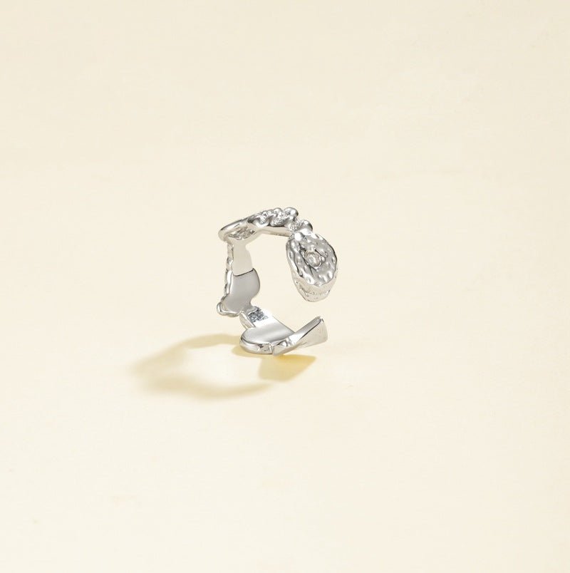 925 Silver Croissant Ring - floysun