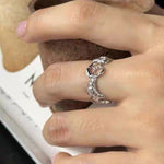 925 Silver Croissant Ring - floysun
