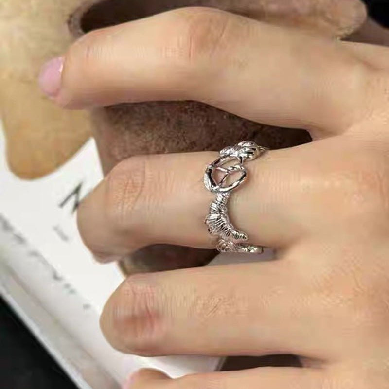 925 Silver Croissant Ring - floysun