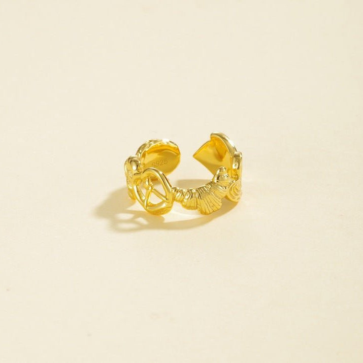 925 Silver Croissant Ring - floysun