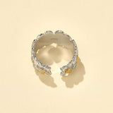 925 Silver Dogwood Flower Ring - floysun