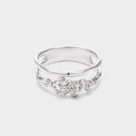 925 Silver Double Flower Ring Stacking Rings - floysun