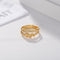 925 Silver Double Flower Ring Stacking Rings - floysun