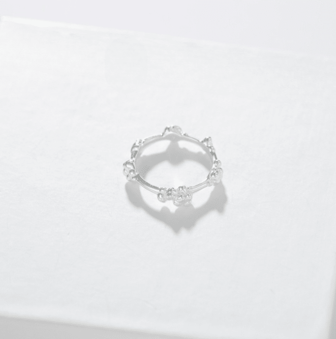 925 Silver Double Flower Ring - floysun