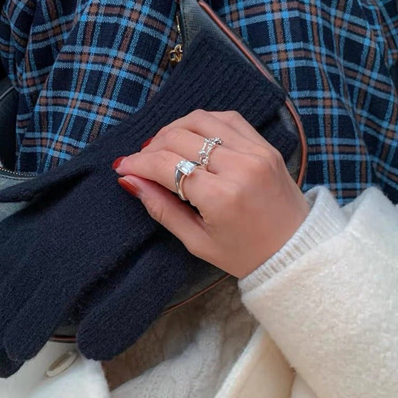 925 Silver Double Flower Ring - floysun