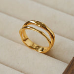 925 Silver Double Line Ring - floysun