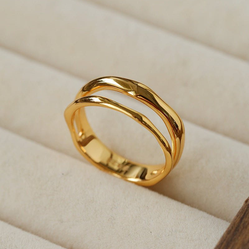 925 Silver Double Line Ring - floysun