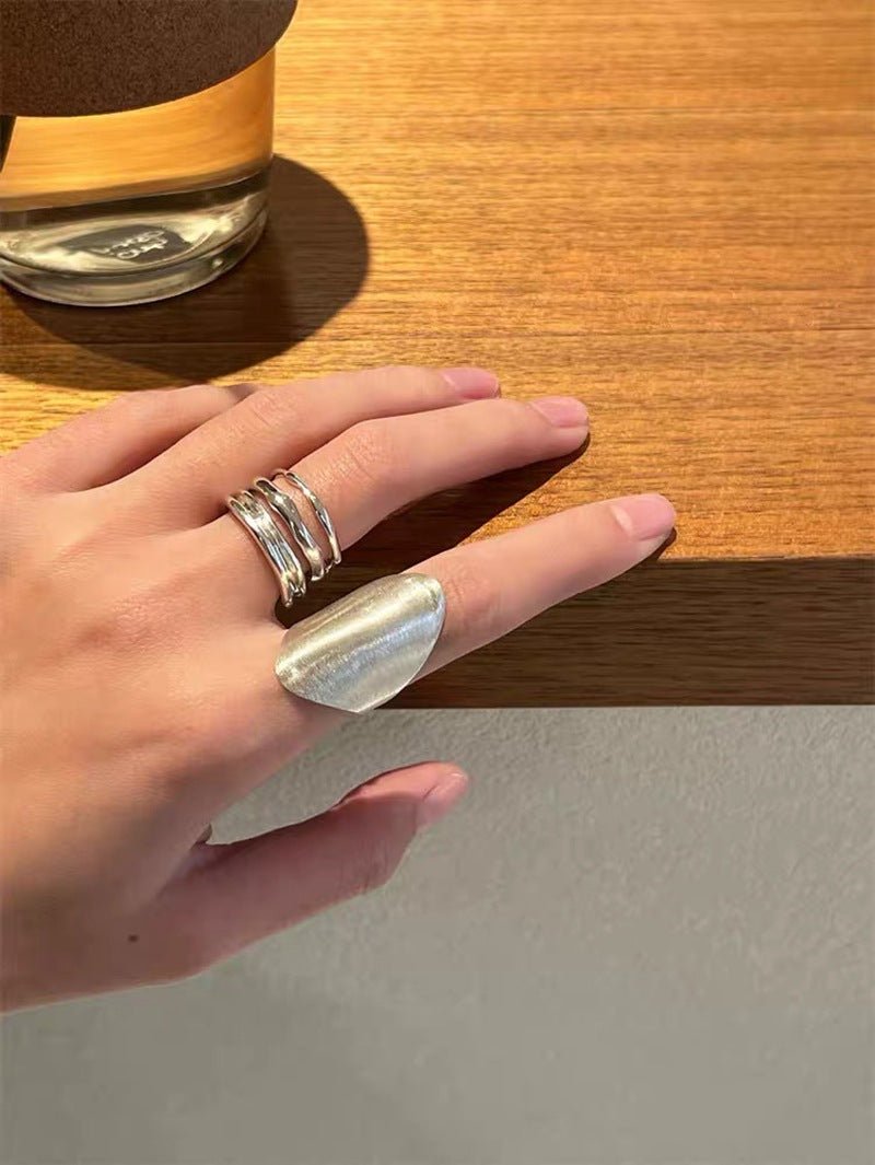 925 Silver Double Line Ring - floysun