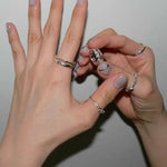 925 Silver Double Line Ring - floysun