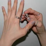 925 Silver Double Line Ring - floysun