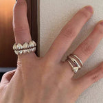 925 Silver Double Line Ring - floysun