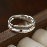 925 Silver Double Line Ring - floysun