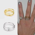 925 Silver Double Line Ring - floysun