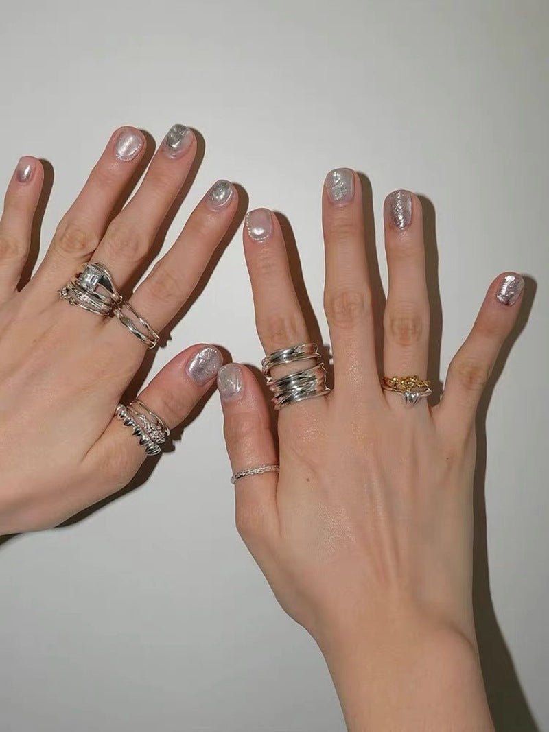 925 Silver Double Line Ring - floysun