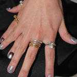 925 Silver Double Line Ring - floysun