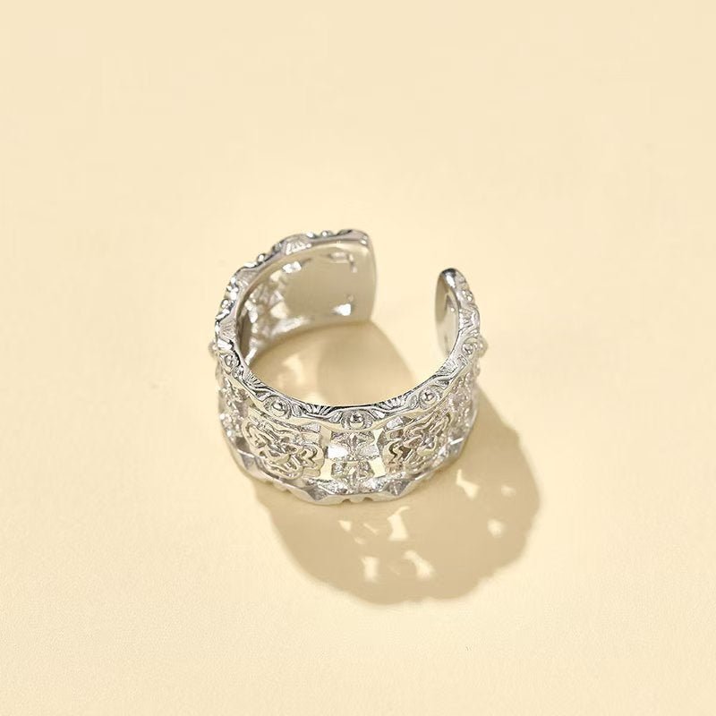 925 Silver Floral Filigree Ring - floysun