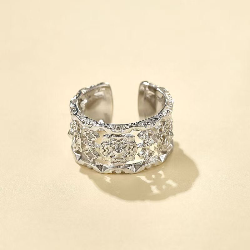 925 Silver Floral Filigree Ring - floysun