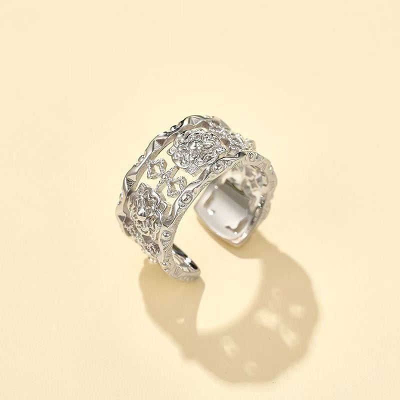 925 Silver Floral Filigree Ring - floysun